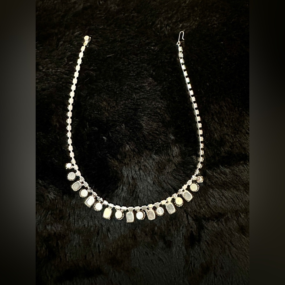 Vintage Blue Rhinestone Necklace - Picture 5 of 5